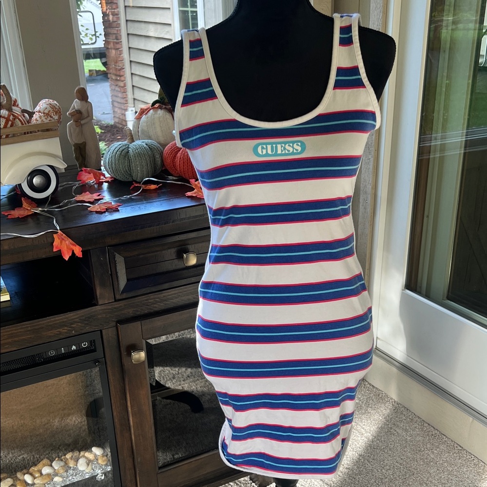 Vintage Guess Striped Tank Dress